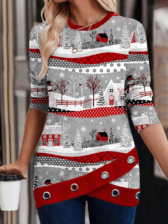 Lässig Weihnachten Rundhals Sweatshirt