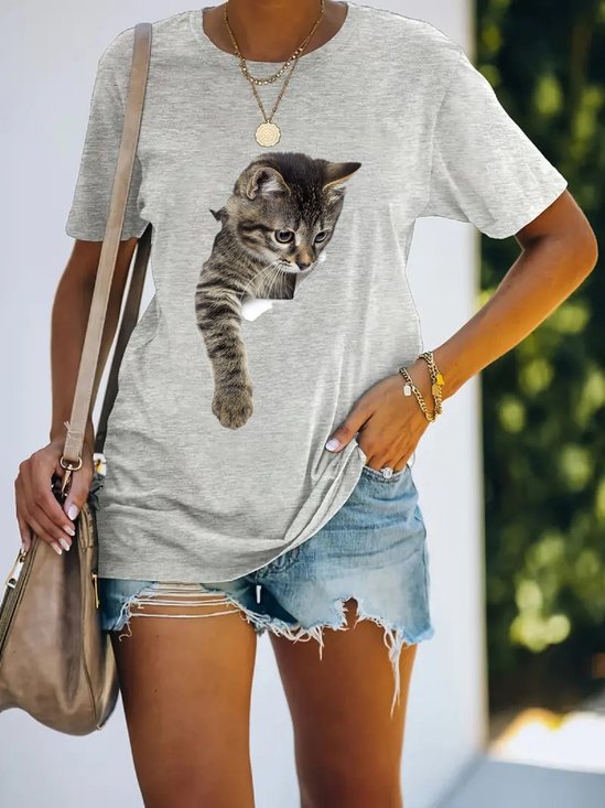 Katze Lässig T-Shirt