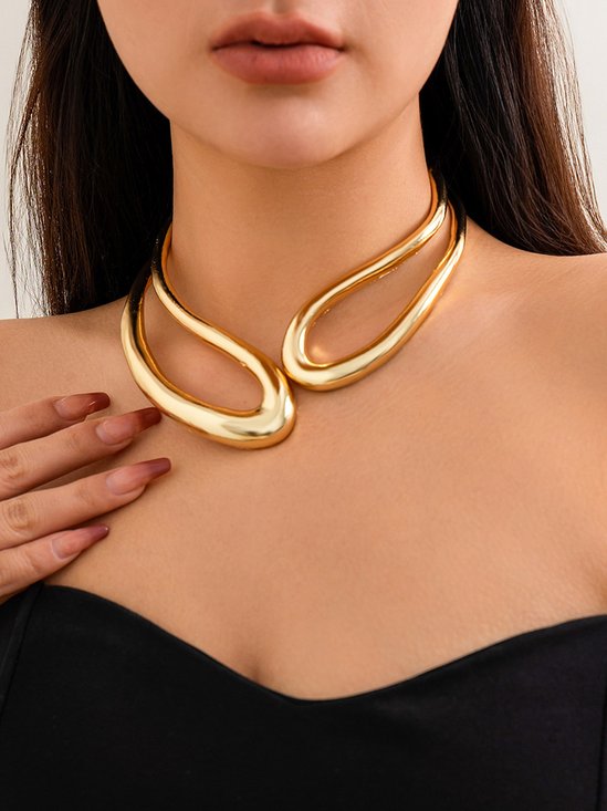 übertrieben Geometrisch Hohl Halsband