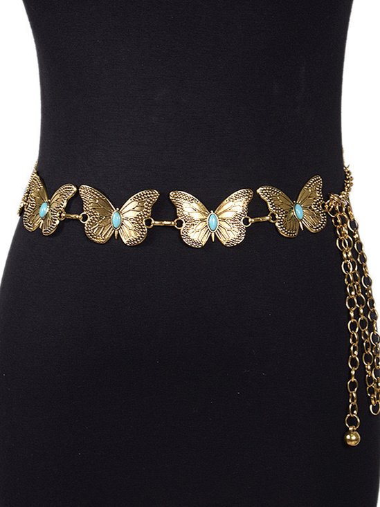 Neu Schmetterling Metall Türkis Süß Taille Kette grenzüberschreitend