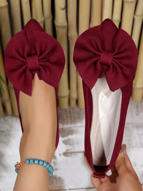 Stoff Alle Jahreszeiten Unifarben Lässig Flache Schuhe
