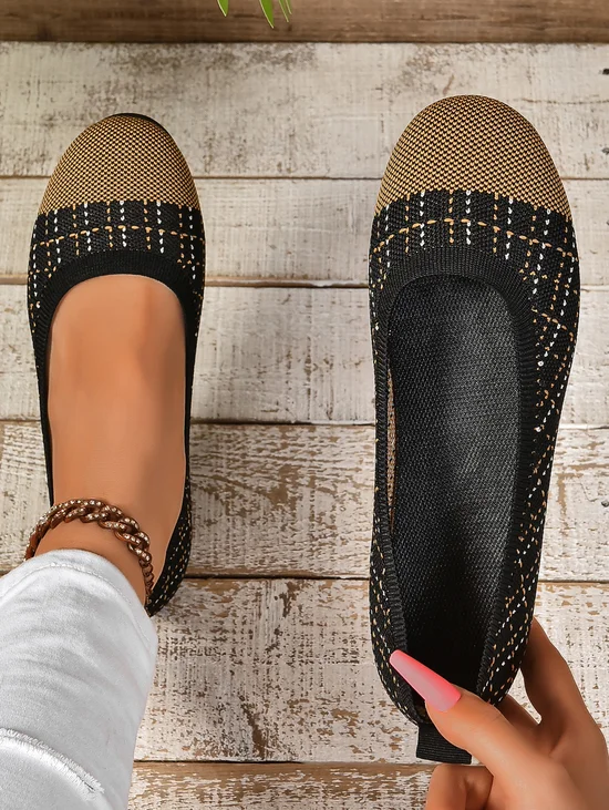 Textil Lässig Alle Jahreszeiten Flache Schuhe