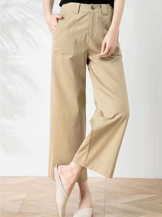 Damen Unifarben Lang Hose Lässig Frühling/Herbst Hose