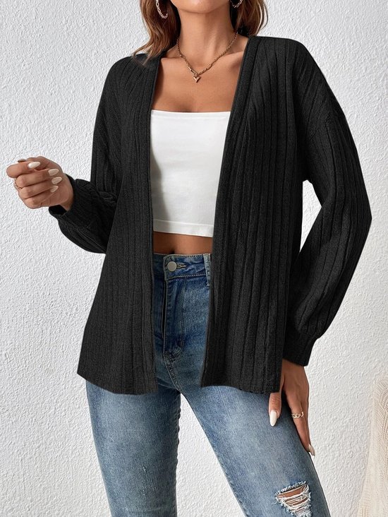 Damen Frühling/Herbst Oberbekleidung Lässig Reißverschluss Unifarben Langarm Jacke