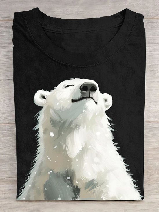 Damen Kurzarm T-Shirts T-Shirt Sommer Tier Baumwolle Rundhals Täglich Ausgehen Lässig Oberteile