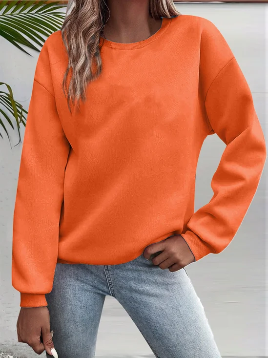 Damen Rundhals Katze Lässig Frühling/Herbst Jersey Langarm Sweatshirt