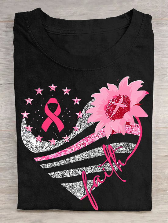 Damen Textbriefe Kurzarm T-Shirts T-Shirt Rundhals Lässig Sommer Oberteile