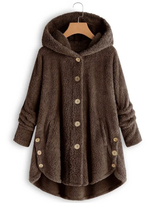 Damen Frühling/Herbst Oberbekleidung Lässig Unifarben Langarm Kapuze Jacke