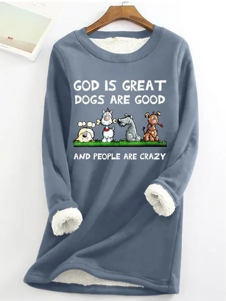 Damen Rundhals Textbriefe Lässig Winter Langarm Sweatshirt