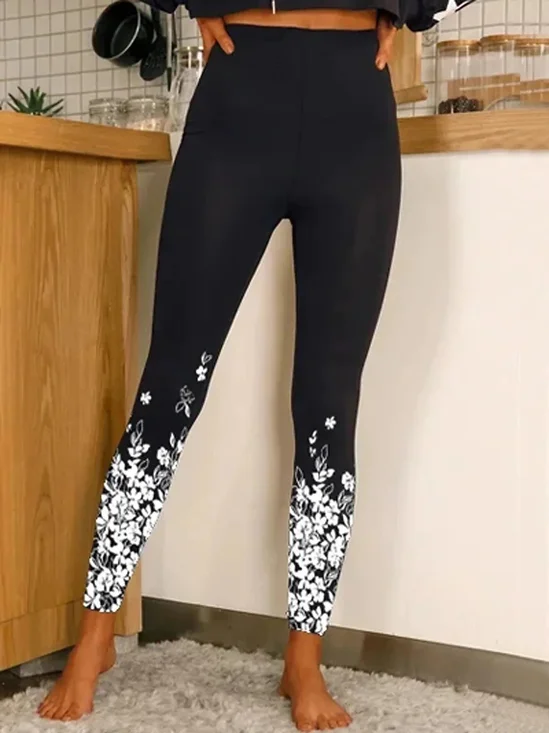 Damen Lässig 3d Drucken Jersey Alle Jahreszeiten Lang Leggings
