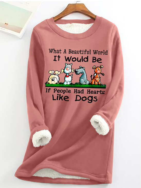 Damen Rundhals Textbriefe Lässig Frühling/Herbst Langarm Sweatshirt