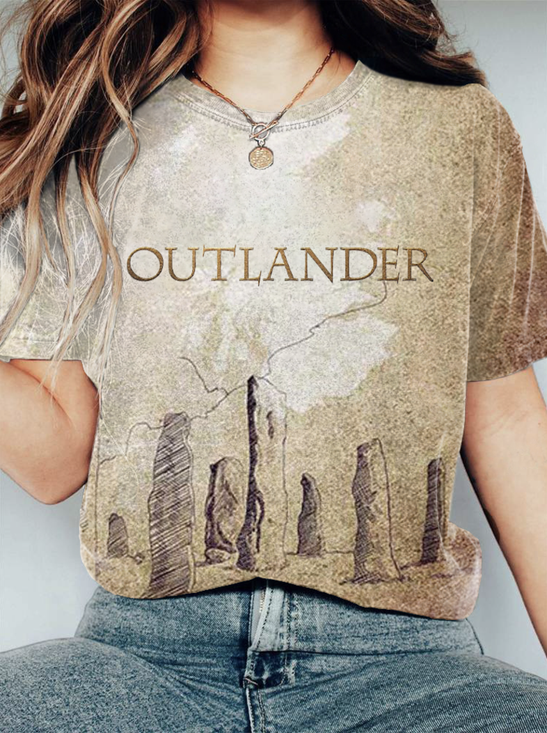 Damen Kurzarm T-Shirts T-Shirt Sommer Tier Baumwolle Rundhals Täglich Ausgehen Retro Oberteile