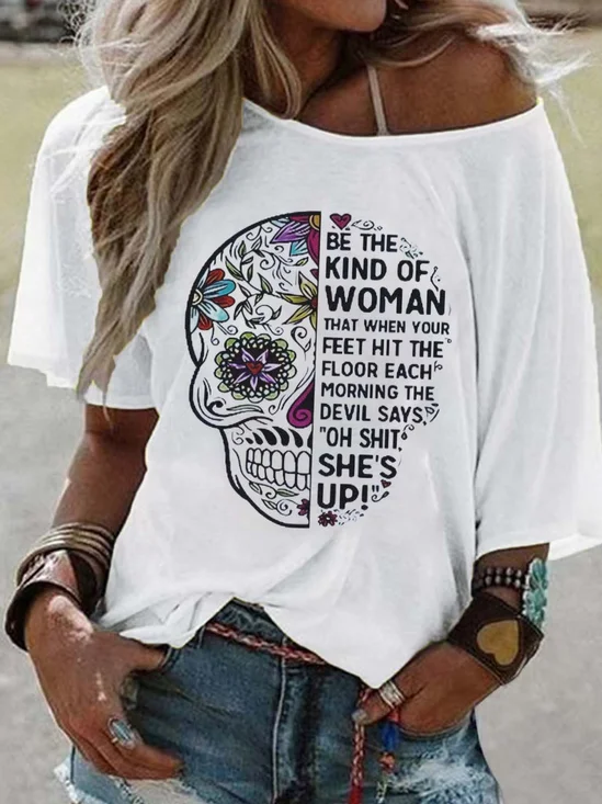 Damen Wilder Westen Kurzarm T-Shirts T-Shirt Rundhals Retro Sommer Oberteile