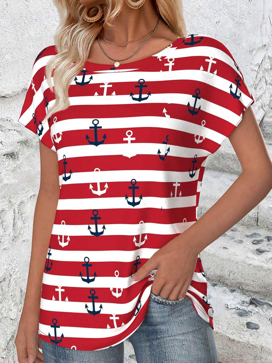 Damen 3d Drucken Ärmellos T-Shirts T-Shirt Rundhals Lässig Sommer Oberteile