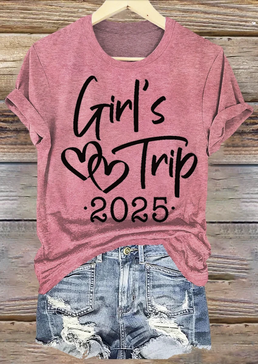 Damen Textbriefe Kurzarm T-Shirts T-Shirt Rundhals Lässig Sommer Oberteile