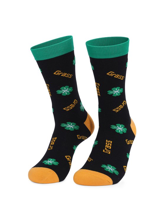 Kleeblatt Jacquard NS. Patricks Day Dick Mittel Tube Baumwolle Socken