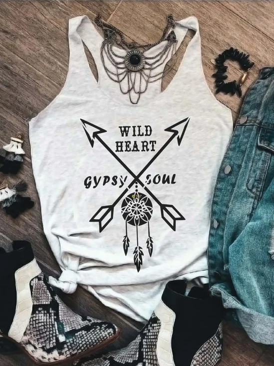 Damen Ärmellos Tanktop Oberteile Leibchen Sommer Wilder Westen U-Ausschnitt Täglich Lässig Oberteile