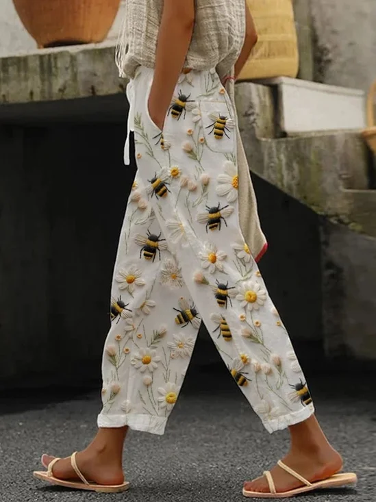 Damen Tier Lang Hose Lässig Frühling/Herbst Hose