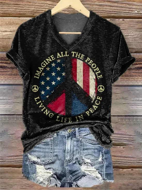 Damen 3d Drucken Kurzarm T-Shirts T-Shirt Rundhals Lässig Sommer Oberteile