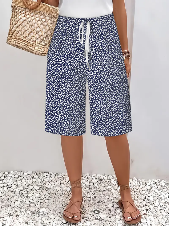 Damen Geblümt Fünfte Hose Hose Lässig Sommer Hose