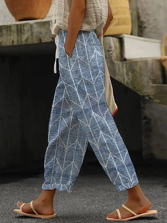 Damen Geometrisch Lang Hose Lässig Frühling/Herbst Hose