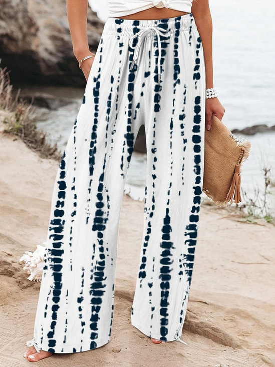 Damen Gestreift Lang Hose Lässig Frühling/Herbst Hose