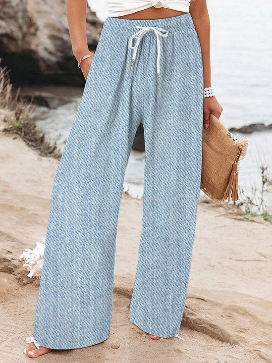 Damen Grafik mit Denim-Imitat-Print Lang Hose Lässig Frühling/Herbst Hose