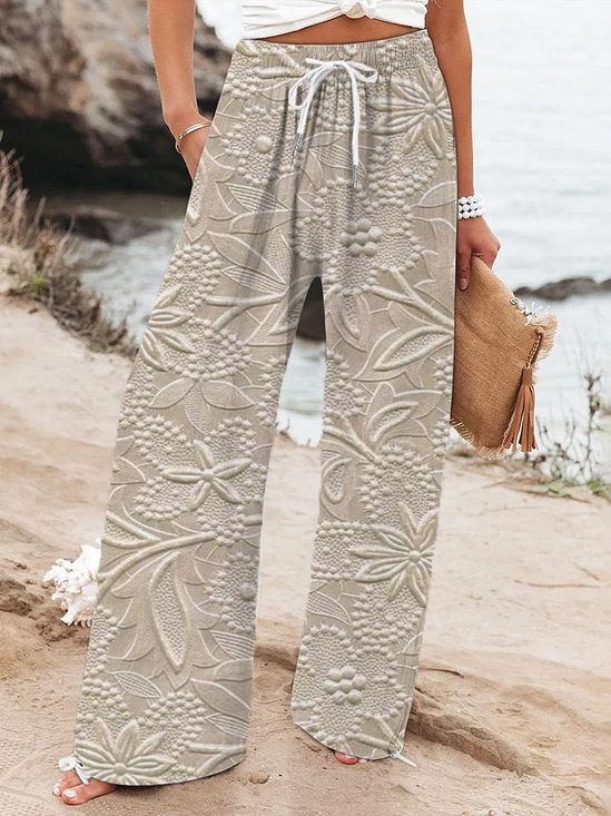 Damen Geblümt Lang Hose Lässig Frühling/Herbst Hose