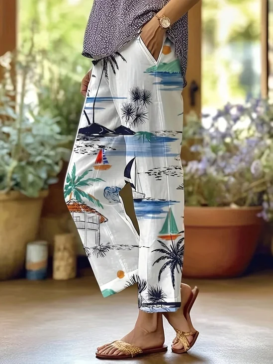 Damen das Meer Lang Hose Lässig Frühling/Herbst Hose