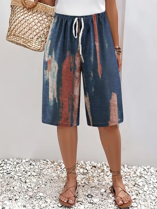 Damen Abstrakt Fünfte Hose Hose Lässig Sommer Hose