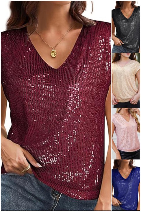 Damen Unifarben Kurzarm T-Shirts T-Shirt V-Ausschnitt Lässig Sommer Oberteile