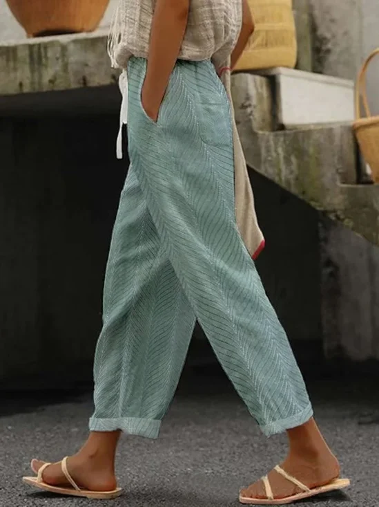 Damen Fischgrät Lang Hose Lässig Frühling/Herbst Hose