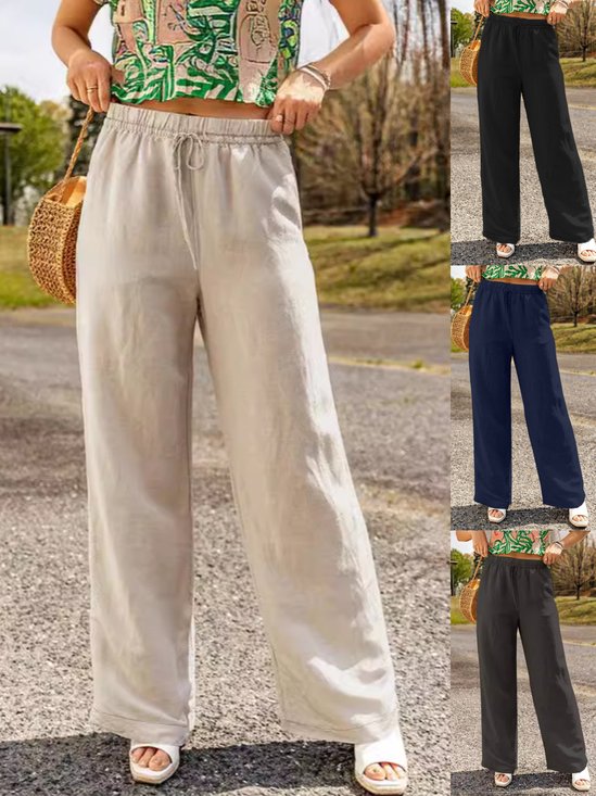 Damen Unifarben Lang Hose Lässig Frühling/Herbst Hose