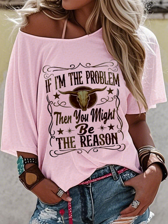 Damen Buchstabenmuster Kurzarm T-Shirts T-Shirt Rundhals Retro Sommer Oberteile