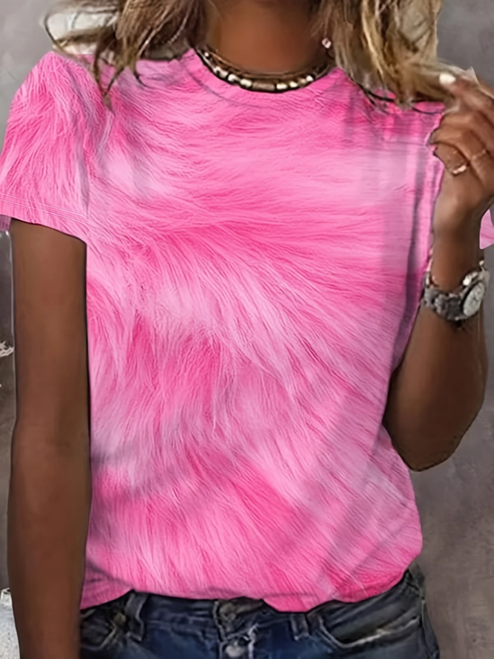 Damen Abstrakt Kurzarm T-Shirts T-Shirt Rundhals Print Lässig Sommer T-Shirt mit Grafik Oberteile