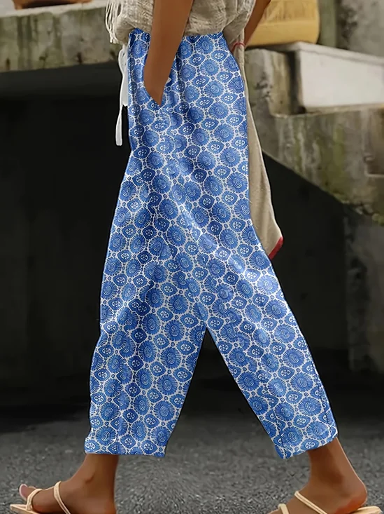 Damen Geometrisch Lang Hose Lässig Frühling/Herbst Hose
