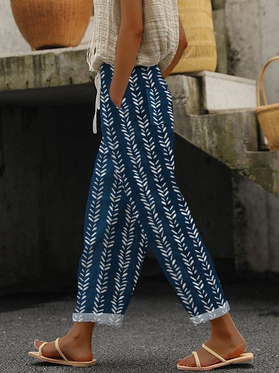 Damen Geometrisch Lang Hose Lässig Frühling/Herbst Hose