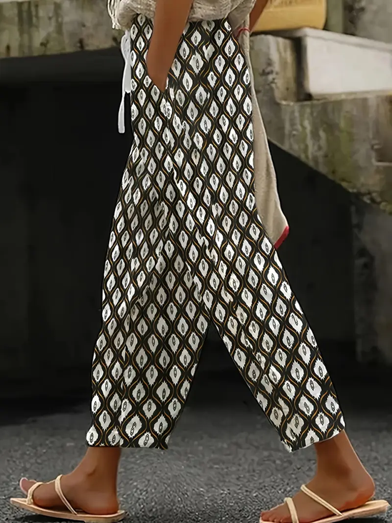 Damen Geometrisch Lang Hose Lässig Frühling/Herbst Hose
