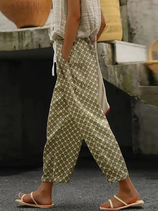 Damen Geometrisch Lang Hose Lässig Frühling/Herbst Hose
