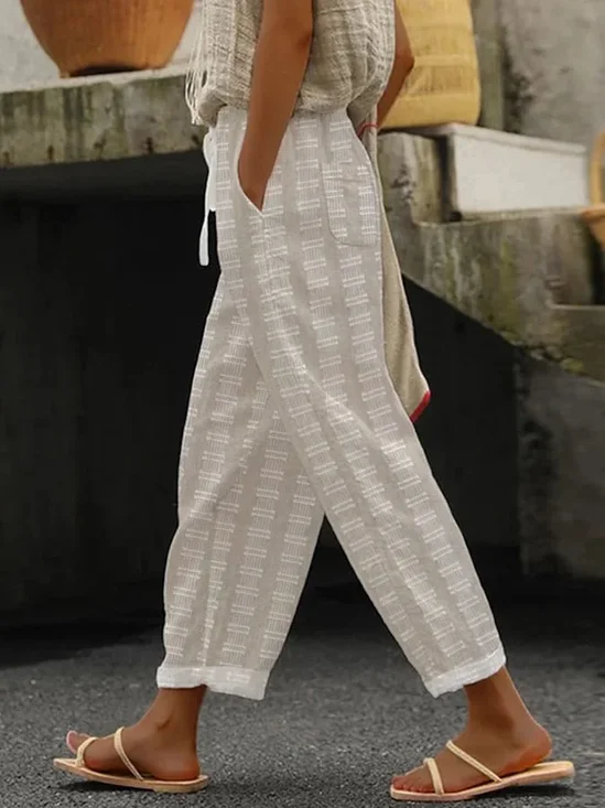 Damen Geometrisch Lang Hose Lässig Frühling/Herbst Hose