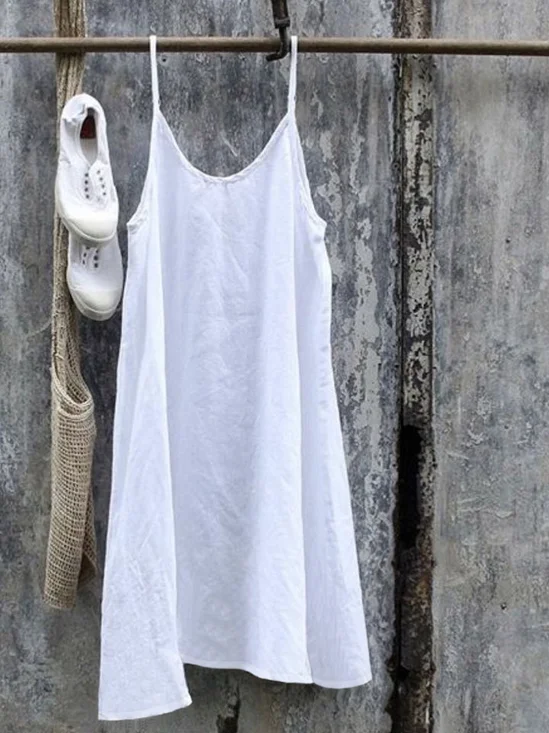 Damen Ärmellos Tanktop Oberteile Leibchen Sommer Unifarben Spaghettiträger Täglich Lässig Oberteile