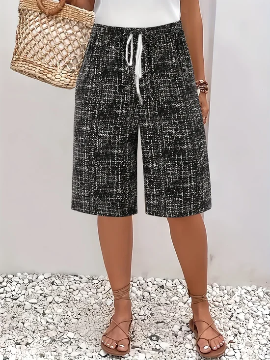 Damen Abstrakt Fünfte Hose Hose Lässig Sommer Hose