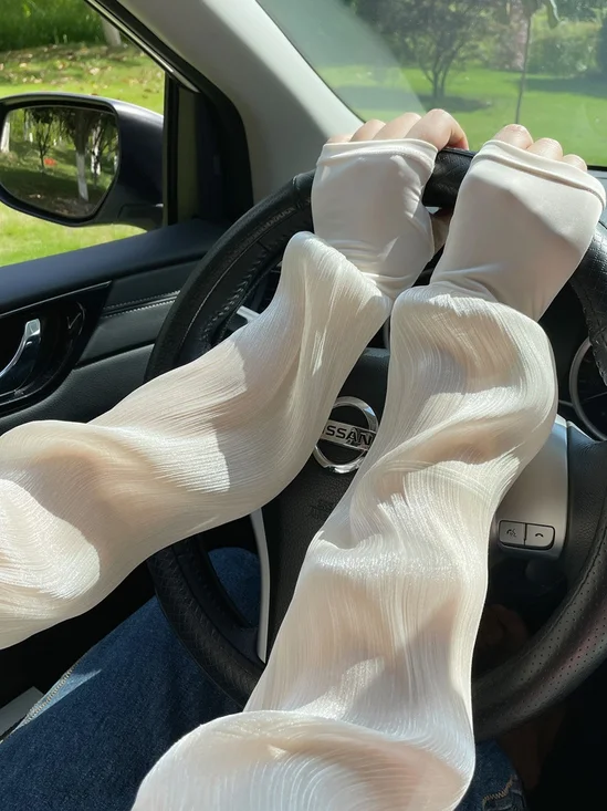 Outdoor Sonne Schutz Weit Ärmel für Damen Anti-Ultraviolett Arm Wachen Sommer Fahren Mesh Handschuhe Dünn Spitze Eis Ärmel