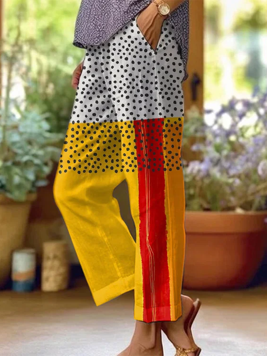 Damen Abstrakt Lang Hose Lässig Frühling/Herbst Hose