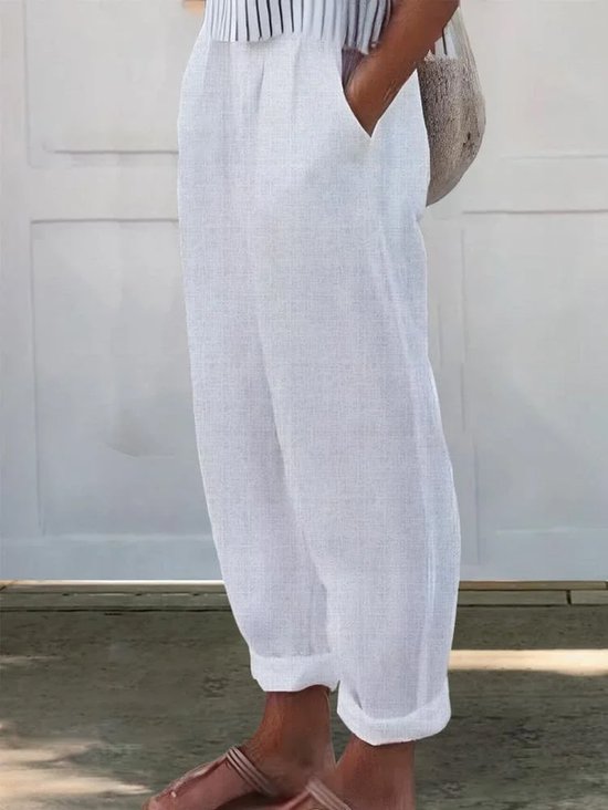 Damen Unifarben Lang Hose Lässig Frühling/Herbst Hose