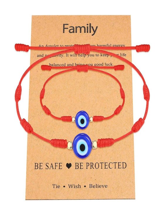 Teuflisch Ösen Rot Geflochten Armband Familie Schwarz Abstandshalter Korn Eltern-Kind Armband Teuflisch Ösen Geflochten Armband Set