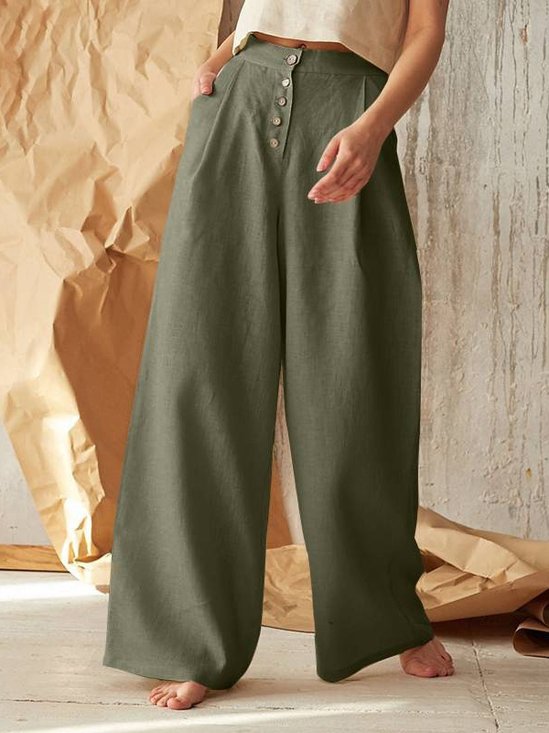 Damen Unifarben Lang Elastische Taille Hose Lässig Frühling/Herbst Hose