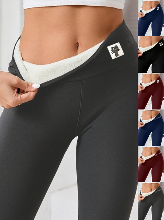Damen Unifarben Lässig Alle Jahreszeiten Knöchelhose Leggings