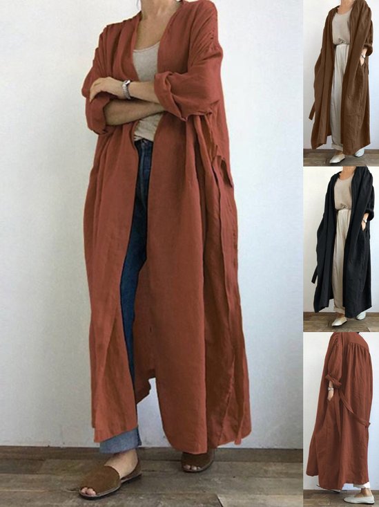 Damen Unifarben Frühling/Herbst Aufdecken Retro Nahtverarbeitung Leicht Strickjacke