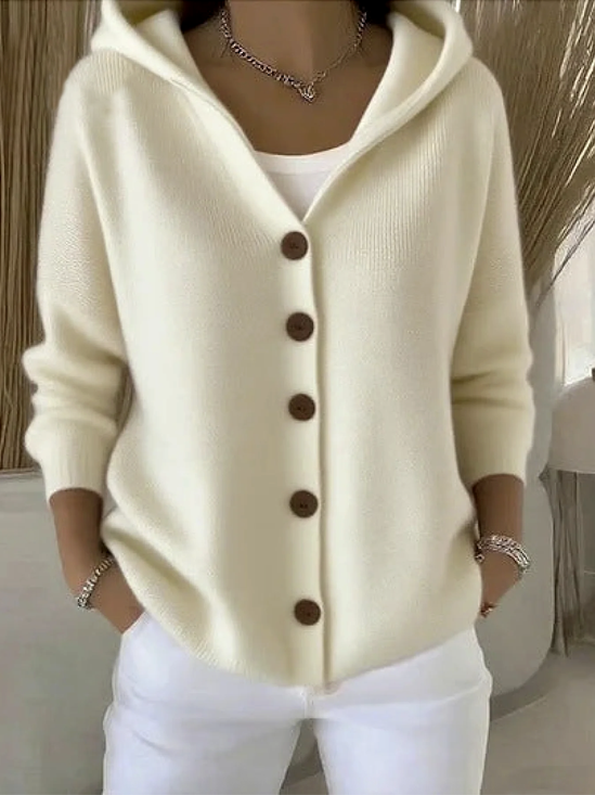 Damen Geblümt Langarm Kapuze Lässig Frühling/Herbst Strickjacke Oberbekleidung